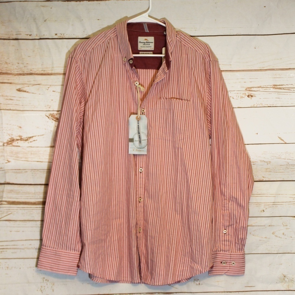 Tommy Bahama Island Modern Fit Pink Button Down